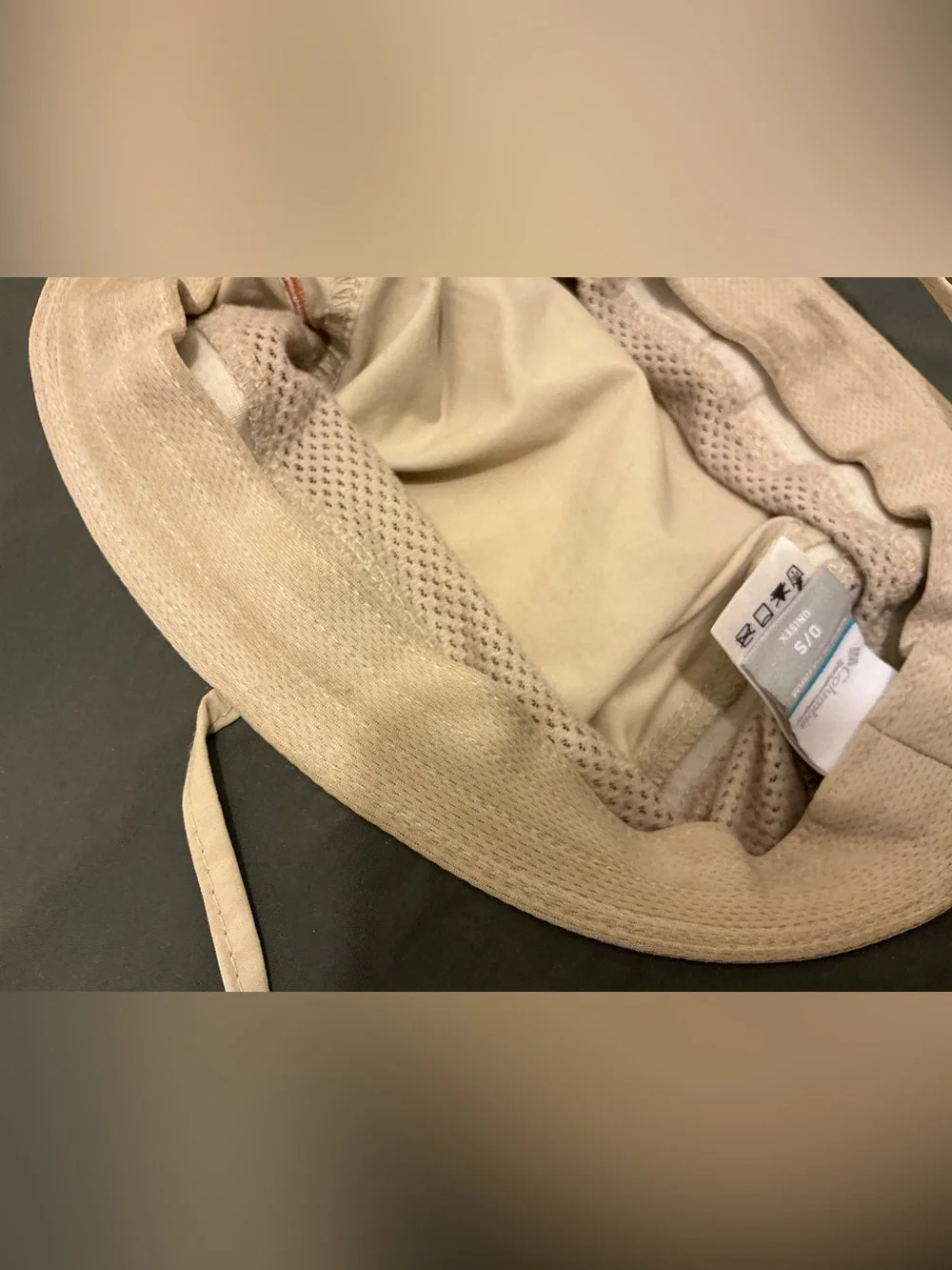 Columbia Tan Wide-Brim Sun Hat with Orange Longhorn Emblem